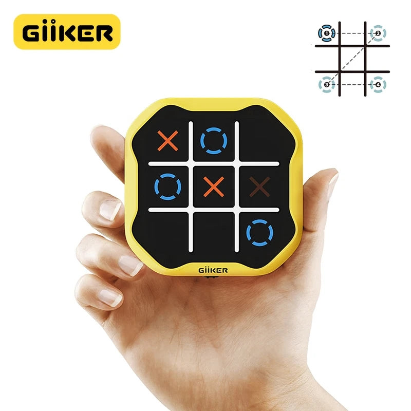 GiiKER Tic Tac Toe Bolt: Tragbare 3-in-1 Puzzle-Spielkonsole für Bildungs- und Gedächtnistraining. Zappel-Spielzeug für Kinder & Erwachsene Altersgruppen