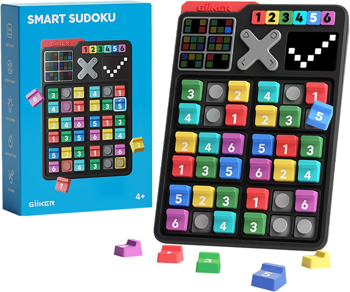 GiiKER Smart Sudoku Puzzle Spiele, Original 2500 Herausforderungen Brain Teaser Puzzle, Spielzeug für Kinder, Jugendliche, Reisen Spiele Geburtstag Geschenke Stocking Stuffer für Jungen Mädchen