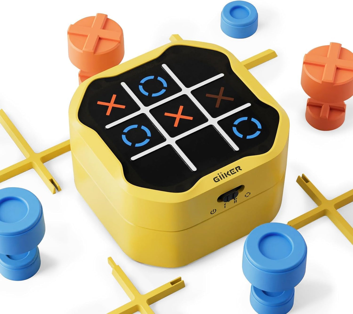 GiiKER Tic Tac Toe Bolt: Tragbare 3-in-1 Puzzle-Spielkonsole für Bildungs- und Gedächtnistraining. Zappel-Spielzeug für Kinder & Erwachsene Altersgruppen