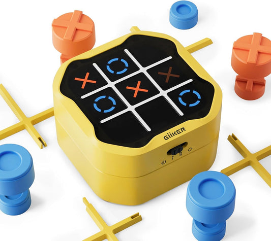 GiiKER Tic Tac Toe Bolt: Tragbare 3-in-1 Puzzle-Spielkonsole für Bildungs- und Gedächtnistraining. Zappel-Spielzeug für Kinder & Erwachsene Altersgruppen