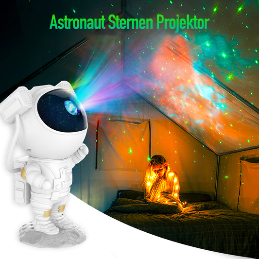 Astronaut Sternen Projektor - Lampe mit Timer & Fernbedienung - Perfekt Geschenk für Kinder und Erwachsene - Sternenlicht für Schlafzimmer und Decke