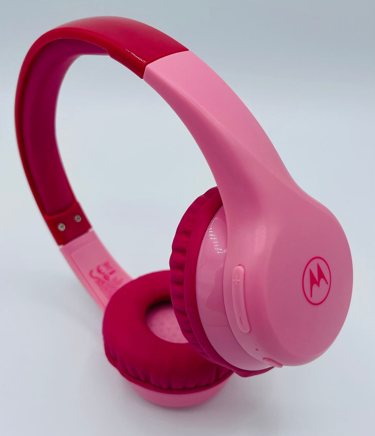 Motorola Sound Moto JR300 - Bluetooth Kinderkopfhörer - mit Lautstärkebegrenzung und Audio-Splitter - Blau und Pink